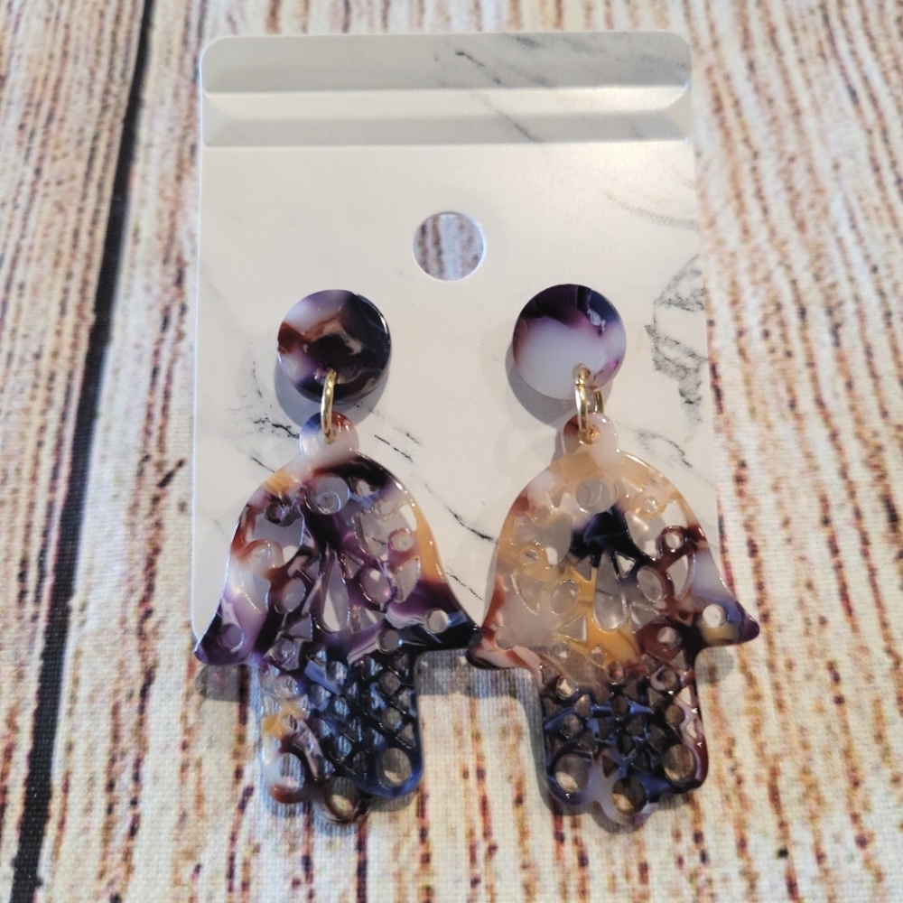 Boho Hamsa Palm Cutout Earrings✨️